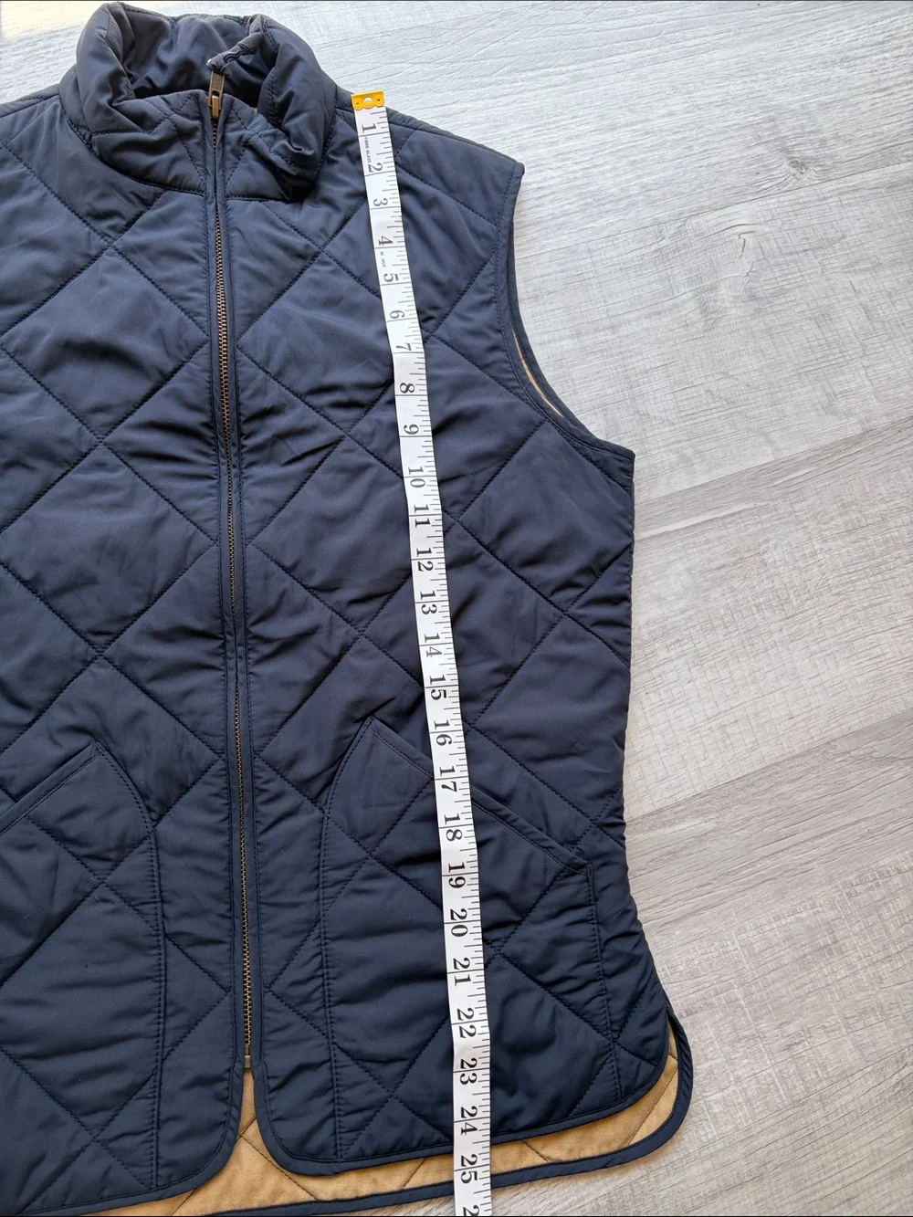 J. Crew Men’s Quilted Navy Vest, Size XS.